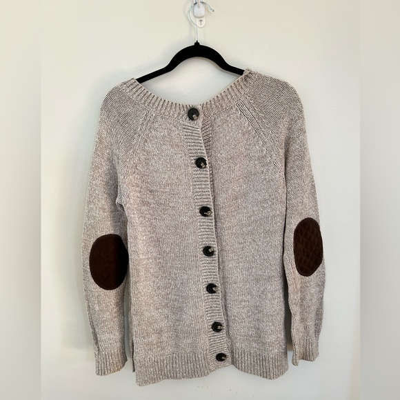 Woman’s beige Market and Spruce Size Small Sweater with buttons down the back - Picture 2 of 5